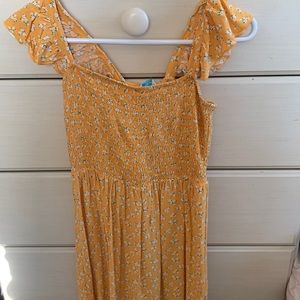 Sunny yellow flower dress